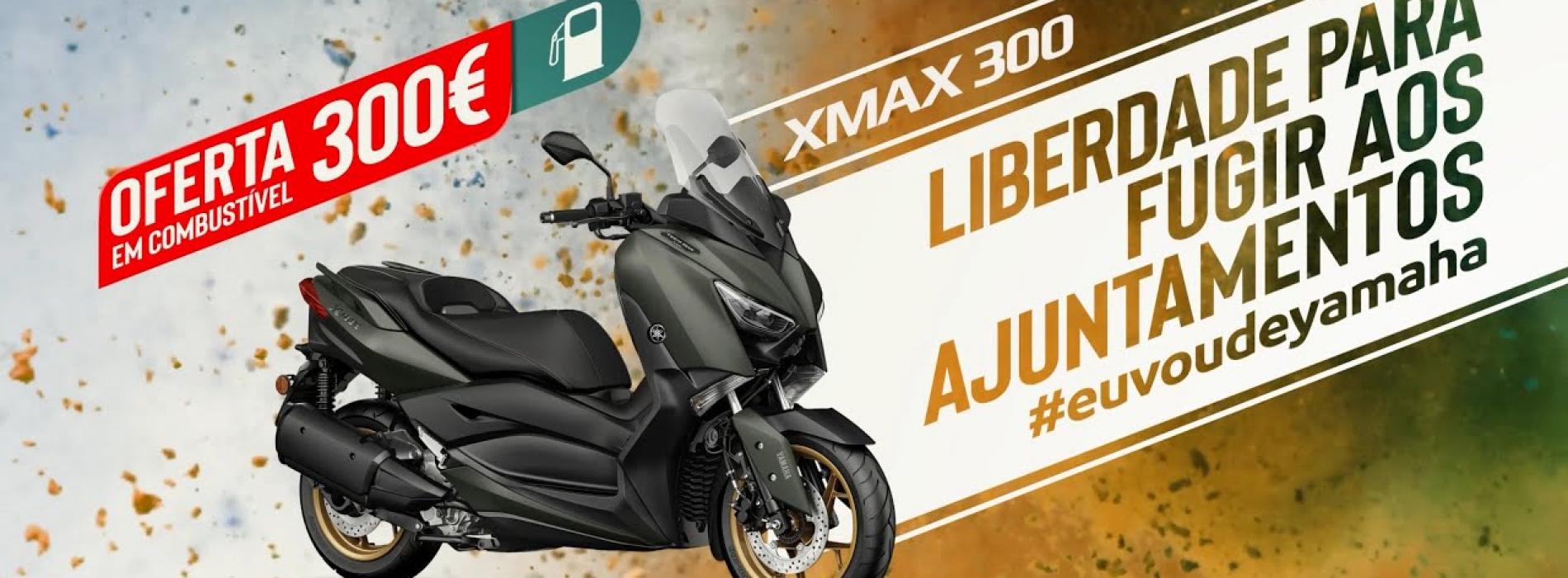 Nova Yamaha XMAX 300 com Oferta de Combustível (Video)